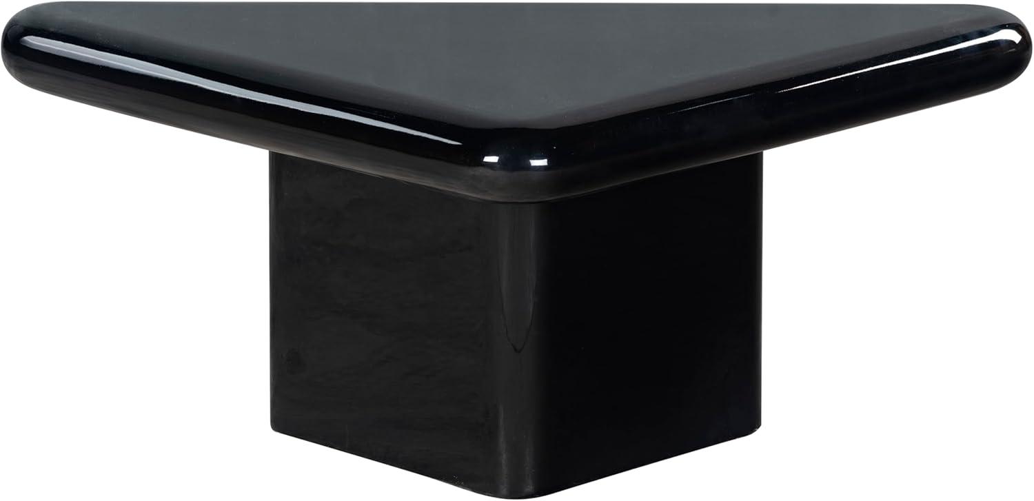 image:imageSAFAVIEH Couture Collection Bellalynn Black Concrete Coffee Table 30 Triangle Accent Table Modern High Gloss Design SFV2618ABlack