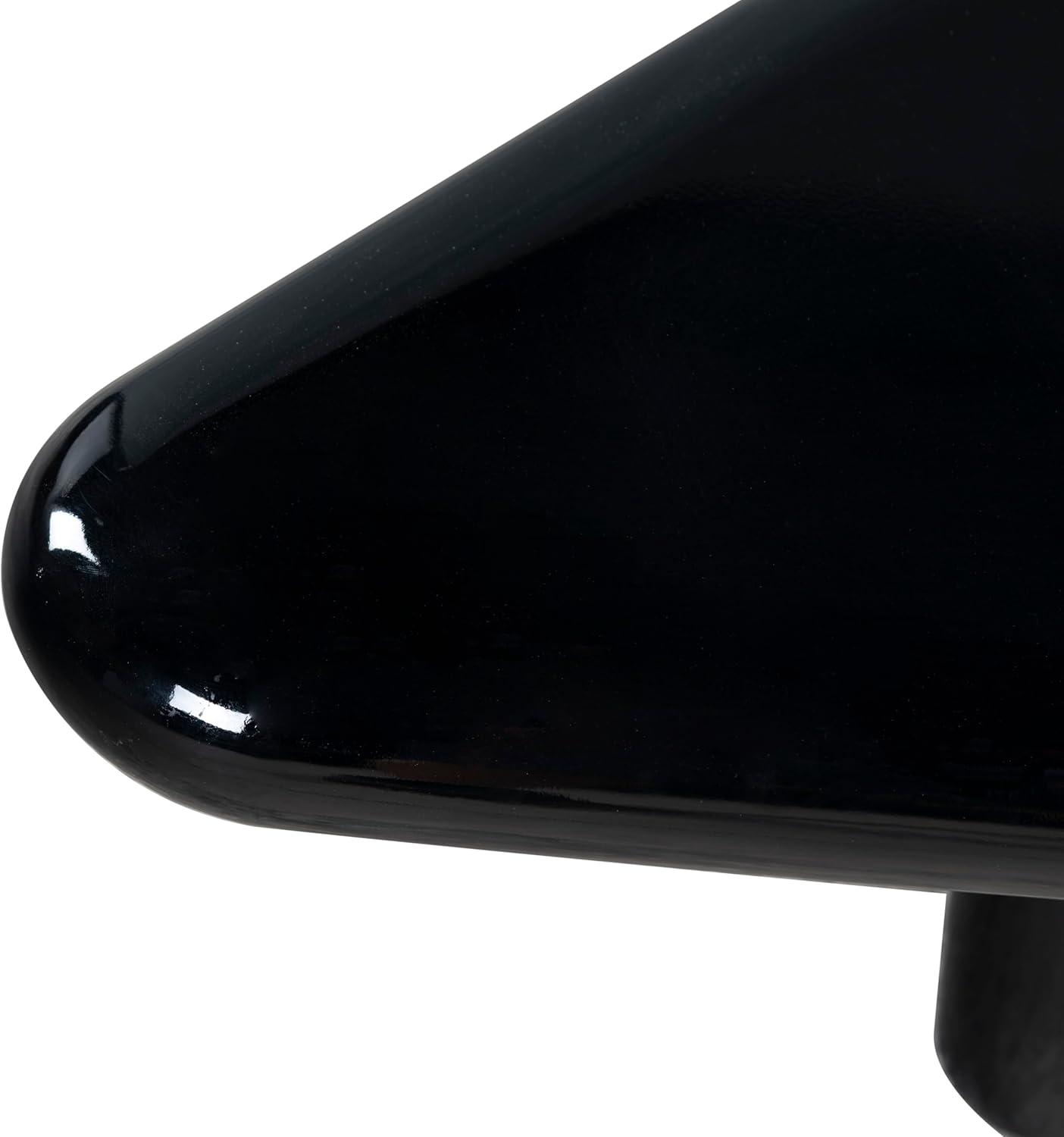 image:imageSAFAVIEH Couture Collection Bellalynn Black Concrete Coffee Table 30 Triangle Accent Table Modern High Gloss Design SFV2618ABlack
