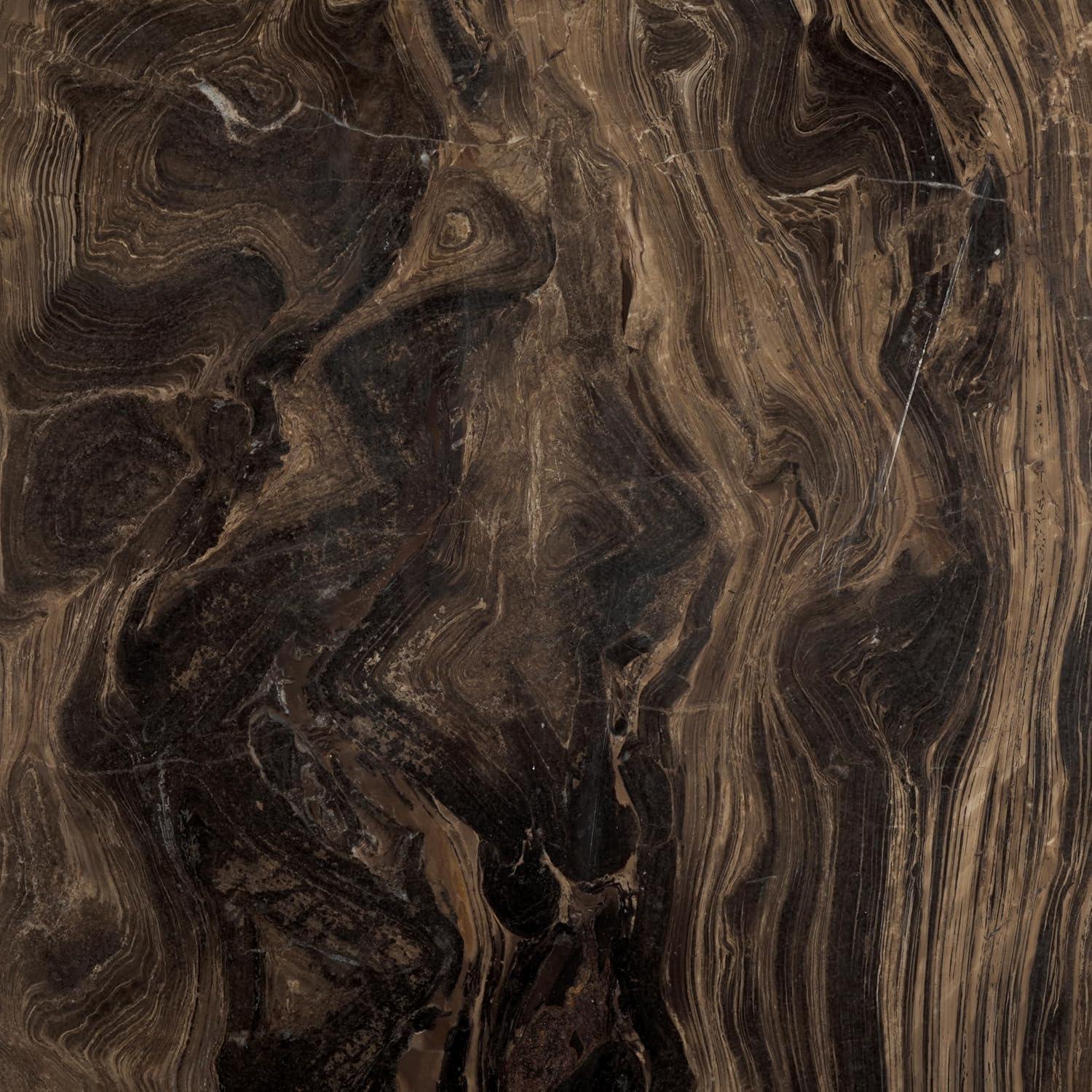 image:imageSAFAVIEH Couture Collection Bernardi Walnut amp Brown Marble Top Coffee Table with Solid Wood Base Modern Accent Cocktail Table SFV9744BWalnutBrown