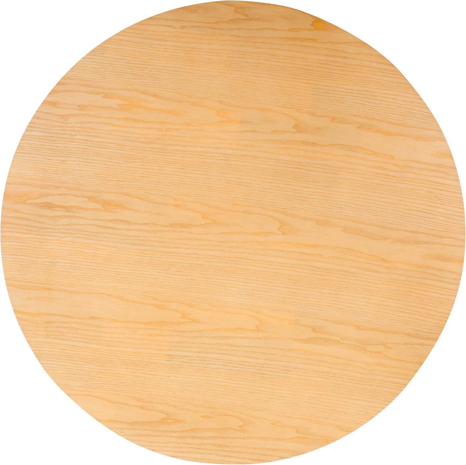 image:imageSAFAVIEH Couture Collection Hayliette Black Round Solid Wood Coffee Table Sculptural Modern Accent Table SFV2309BNatural