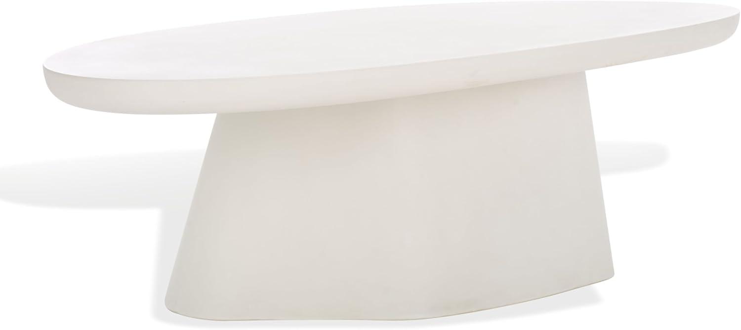 image:imageSAFAVIEH Couture Collection Jabrielle Ivory Concrete Coffee Table Modern IndoorOutdoor Accent Table SFV2601AIvory