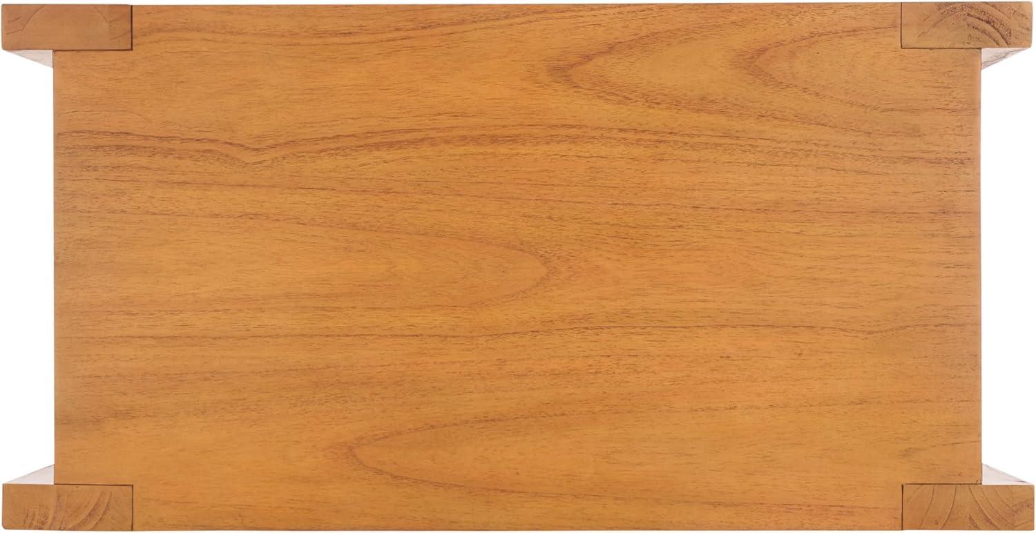 image:imageSAFAVIEH Couture Collection Jessandria Natural Brown Rectangular Coffee Table Modern Fully Assembled Accent Cocktail Table SFV7720ANatural