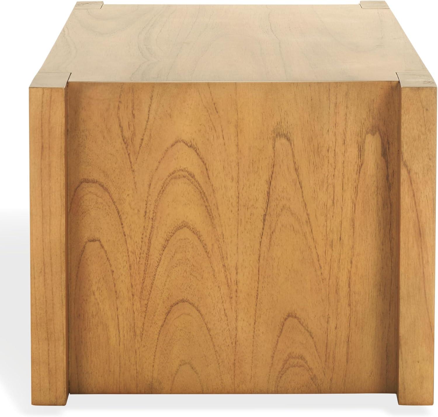 image:imageSAFAVIEH Couture Collection Jessandria Natural Brown Rectangular Coffee Table Modern Fully Assembled Accent Cocktail Table SFV7720ANatural