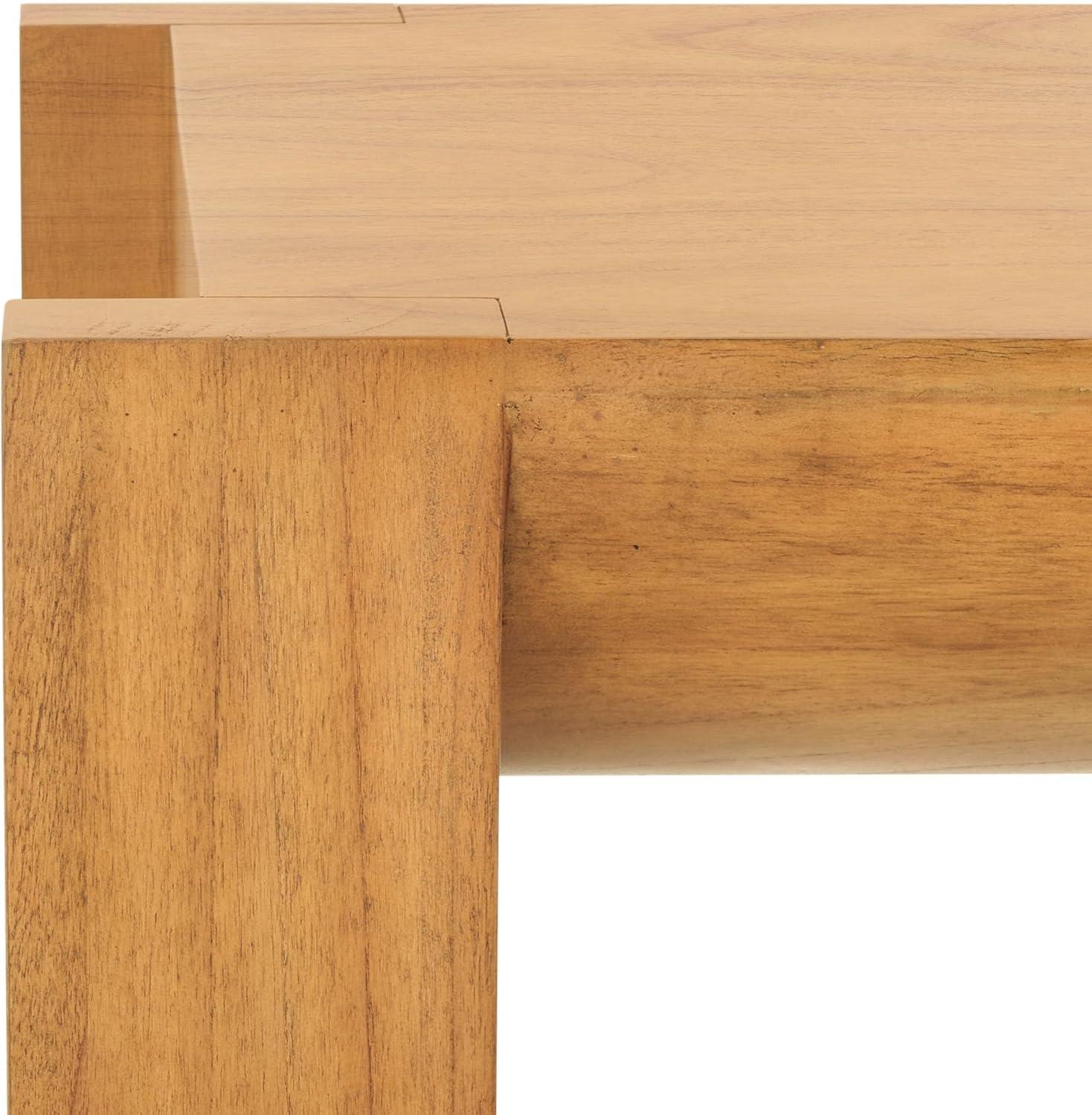 image:imageSAFAVIEH Couture Collection Jessandria Natural Brown Rectangular Coffee Table Modern Fully Assembled Accent Cocktail Table SFV7720ANatural