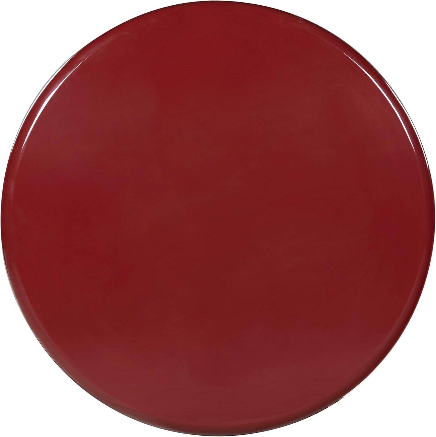 image:imageSAFAVIEH Couture Collection Lolita Red Concrete Coffee Table Round High Gloss Accent Table Modern Sculptural Design SFV2623CRed