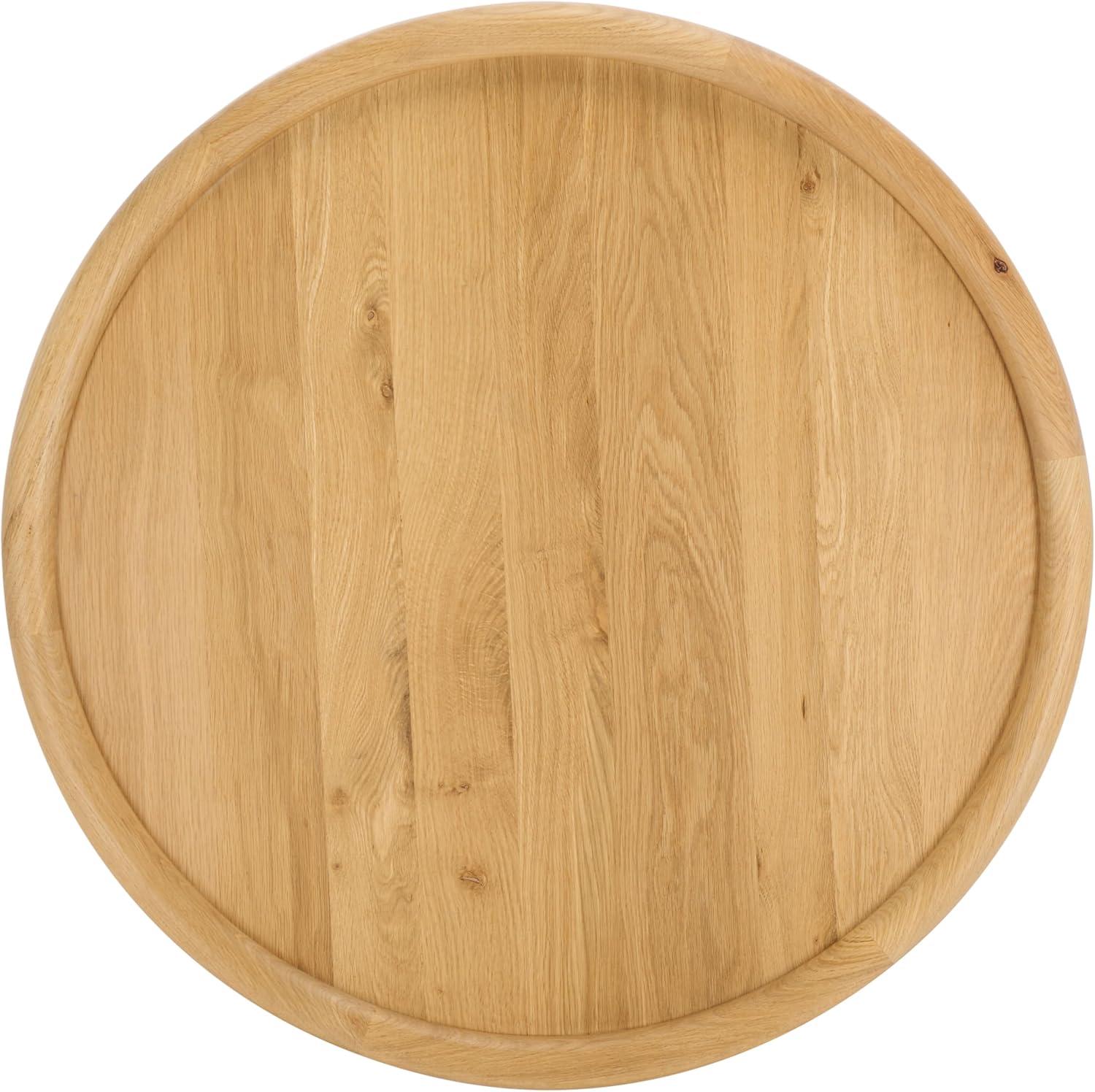 image:imageSAFAVIEH Couture Collection Madelynn Oak Wood Round Coffee Table with Oak Veneer 3Leg Base Modern Accent Cocktail Table SFV9747ANatural