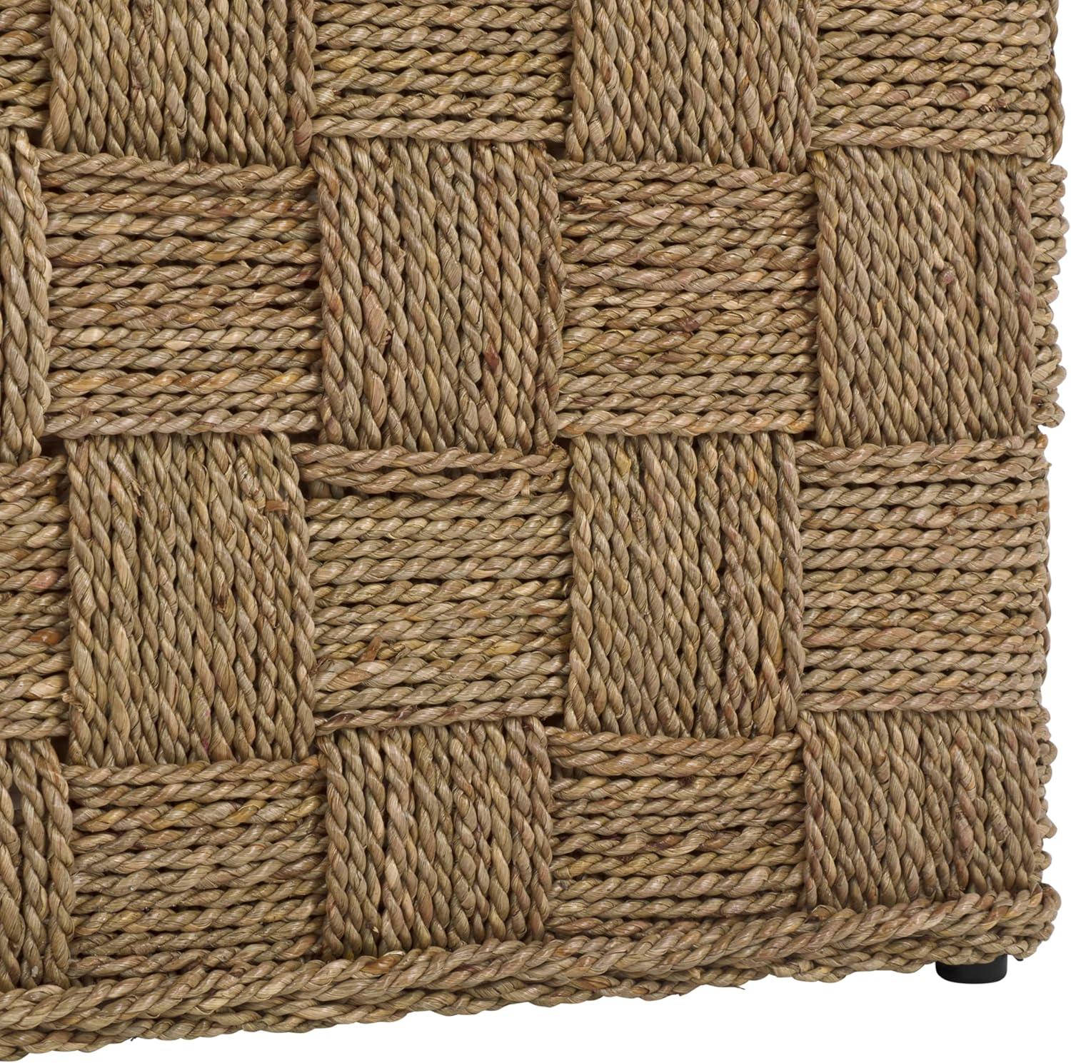 image:imageSAFAVIEH Couture Collection Norabelle Natural Woven Seagrass Coffee Table Square Accent Table Fully Assembled CWK2025ANatural