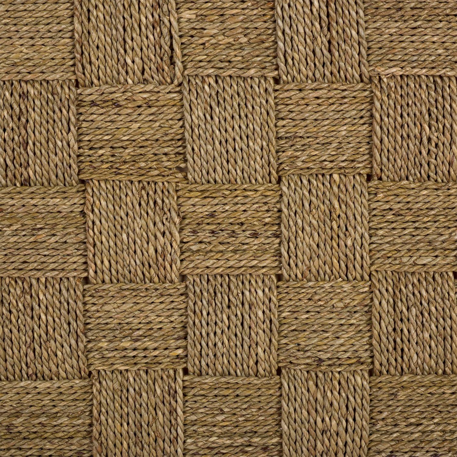 image:imageSAFAVIEH Couture Collection Norabelle Natural Woven Seagrass Coffee Table Square Accent Table Fully Assembled CWK2025ANatural