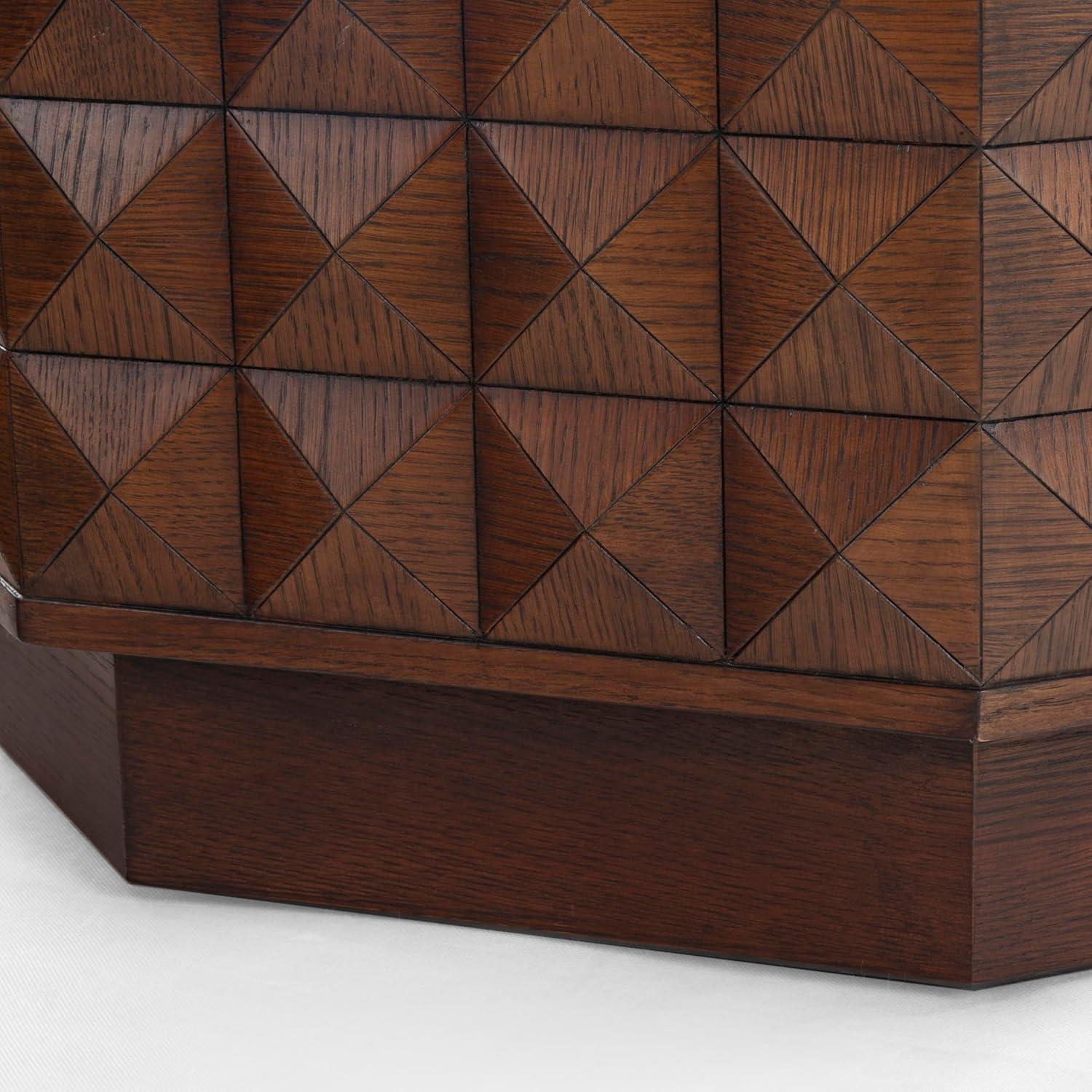image:imageSAFAVIEH Couture Collection Patty Walnut Octagon Coffee Table Modern Fully Assembled Accent Cocktail Table SFV7253BWalnut