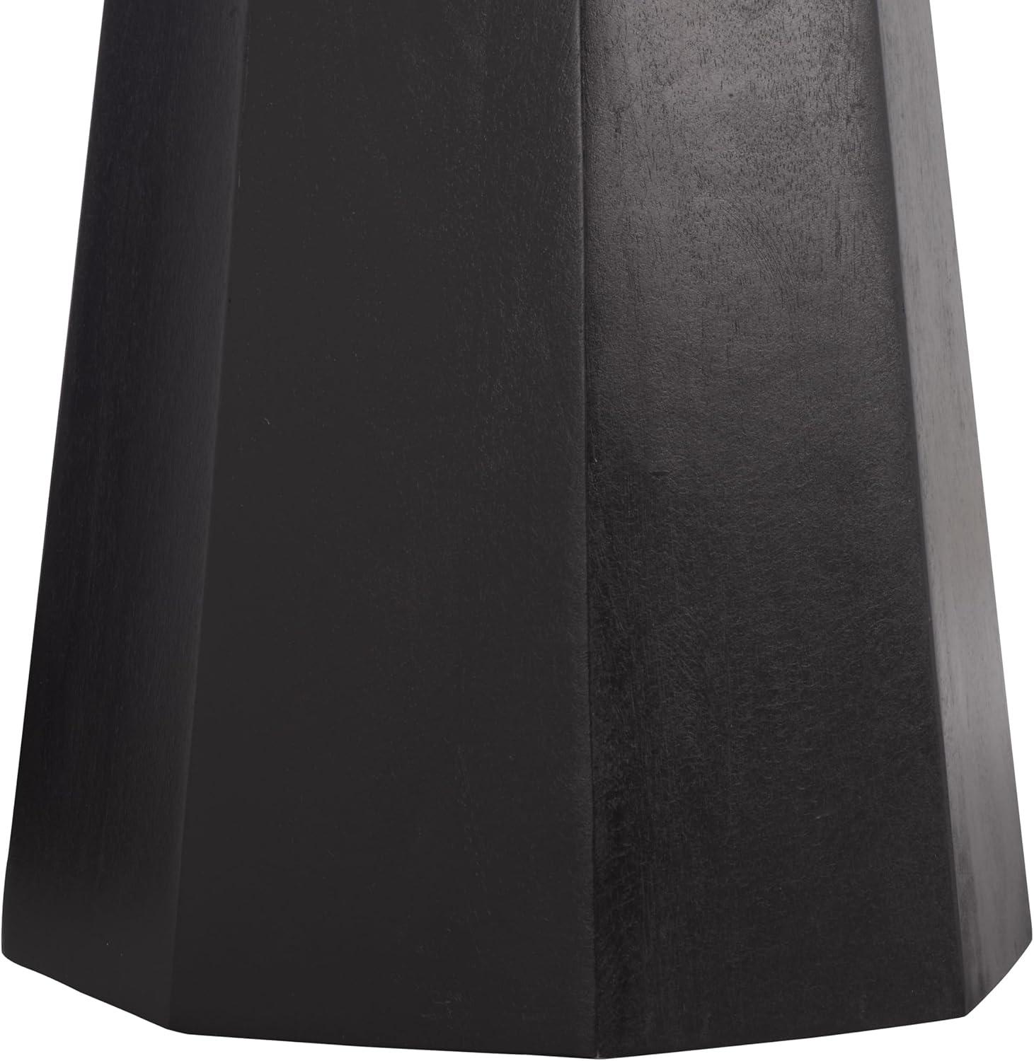 image:imageSAFAVIEH Couture Collection Petra Clara Black Solid Wood Coffee Table Round 3Leg Design Sculptural Modern Statement SFV5790ABlack