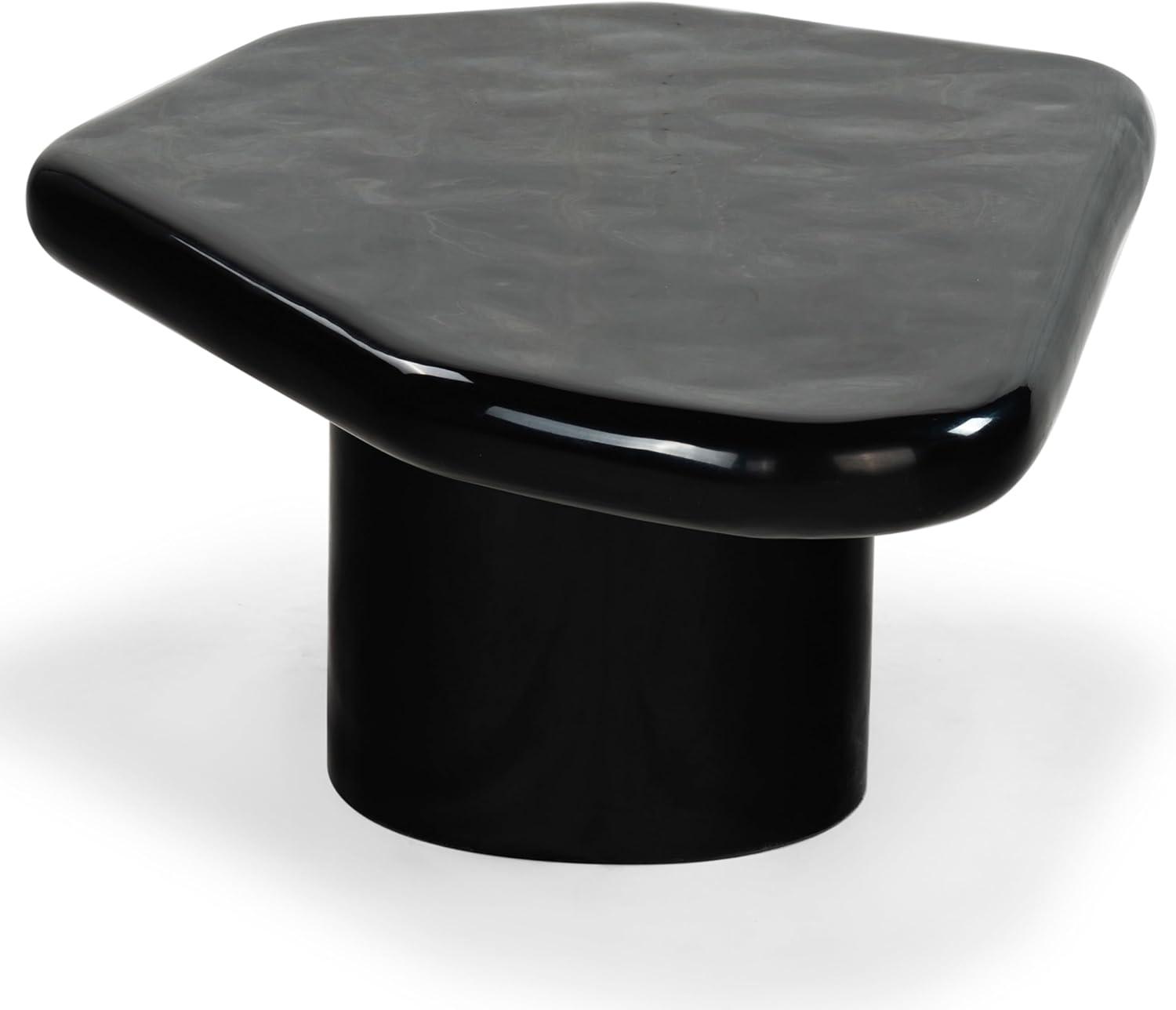 image:imageSAFAVIEH Couture Collection Rhianna White Concrete Coffee Table Sculptural Modern Accent Table Contemporary Design SFV2609ABlack