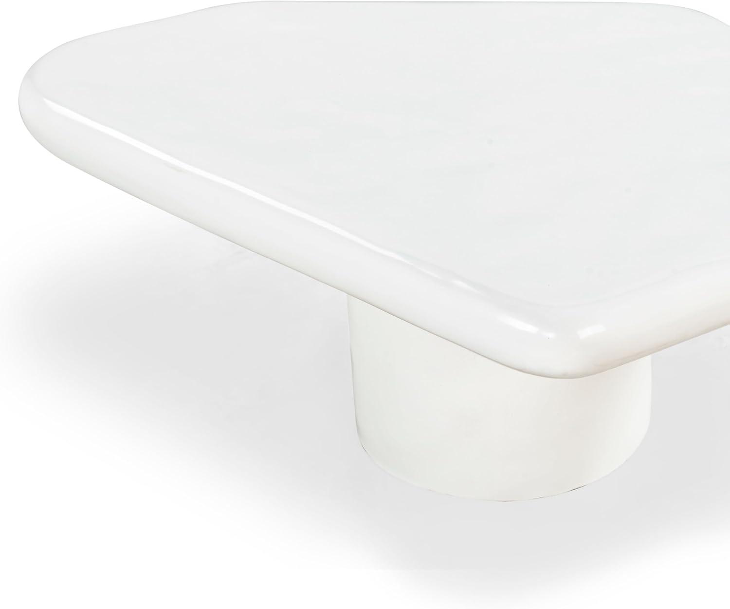 image:imageSAFAVIEH Couture Collection Rhianna White Concrete Coffee Table Sculptural Modern Accent Table Contemporary Design SFV2609AWhite