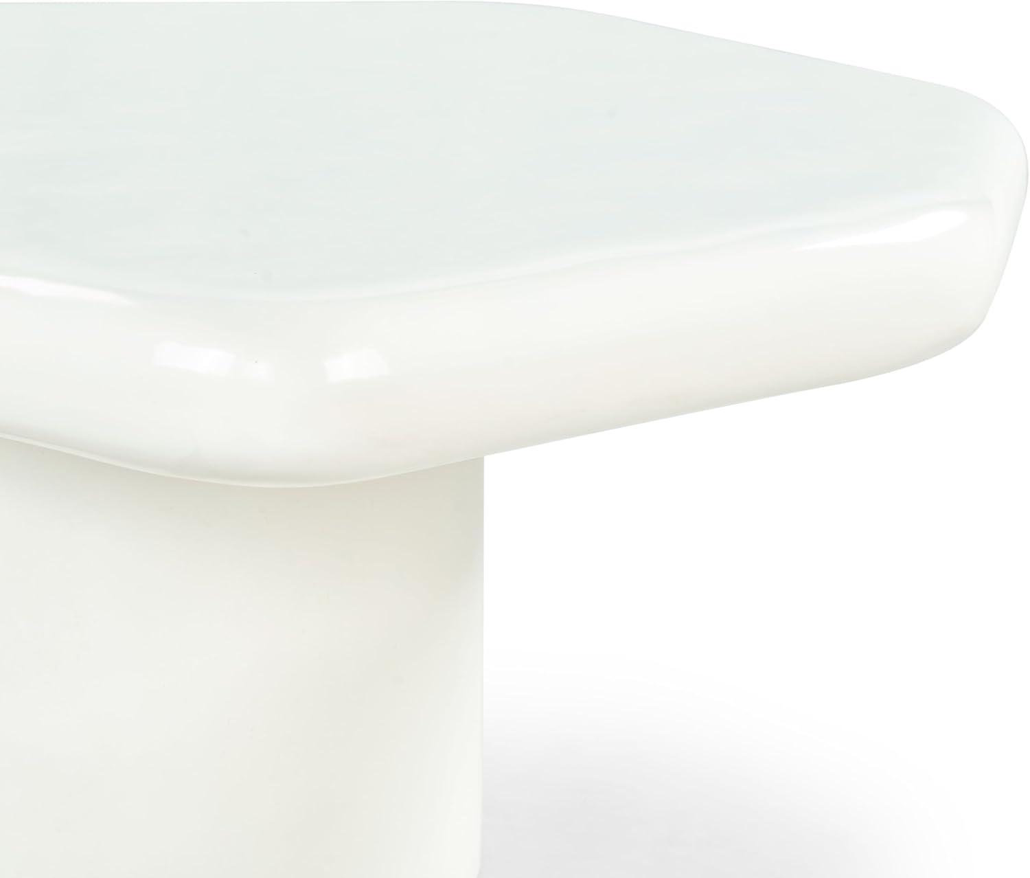 image:imageSAFAVIEH Couture Collection Rhianna White Concrete Coffee Table Sculptural Modern Accent Table Contemporary Design SFV2609AWhite