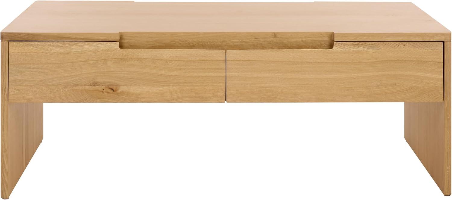 image:imageSAFAVIEH Couture Collection Riverside Natural Oak Wood Coffee Table with 4 Drawers Modern Storage Cocktail Table Fully Assembled SFV9761ANatural Oak
