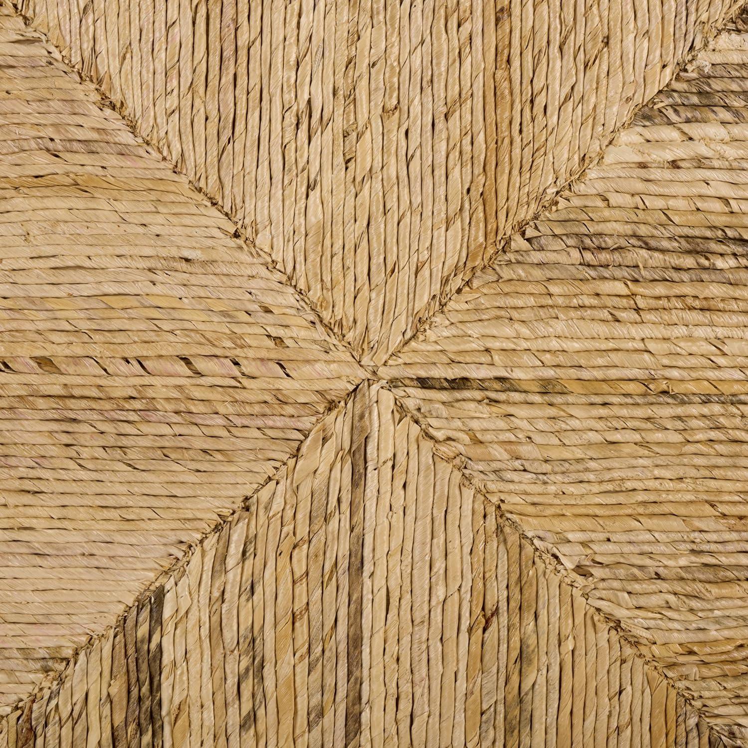 image:imageSAFAVIEH Couture Collection Rolando Natural Abaca Coffee Table Round Woven Accent Table Fully Assembled CWK2027ANatural