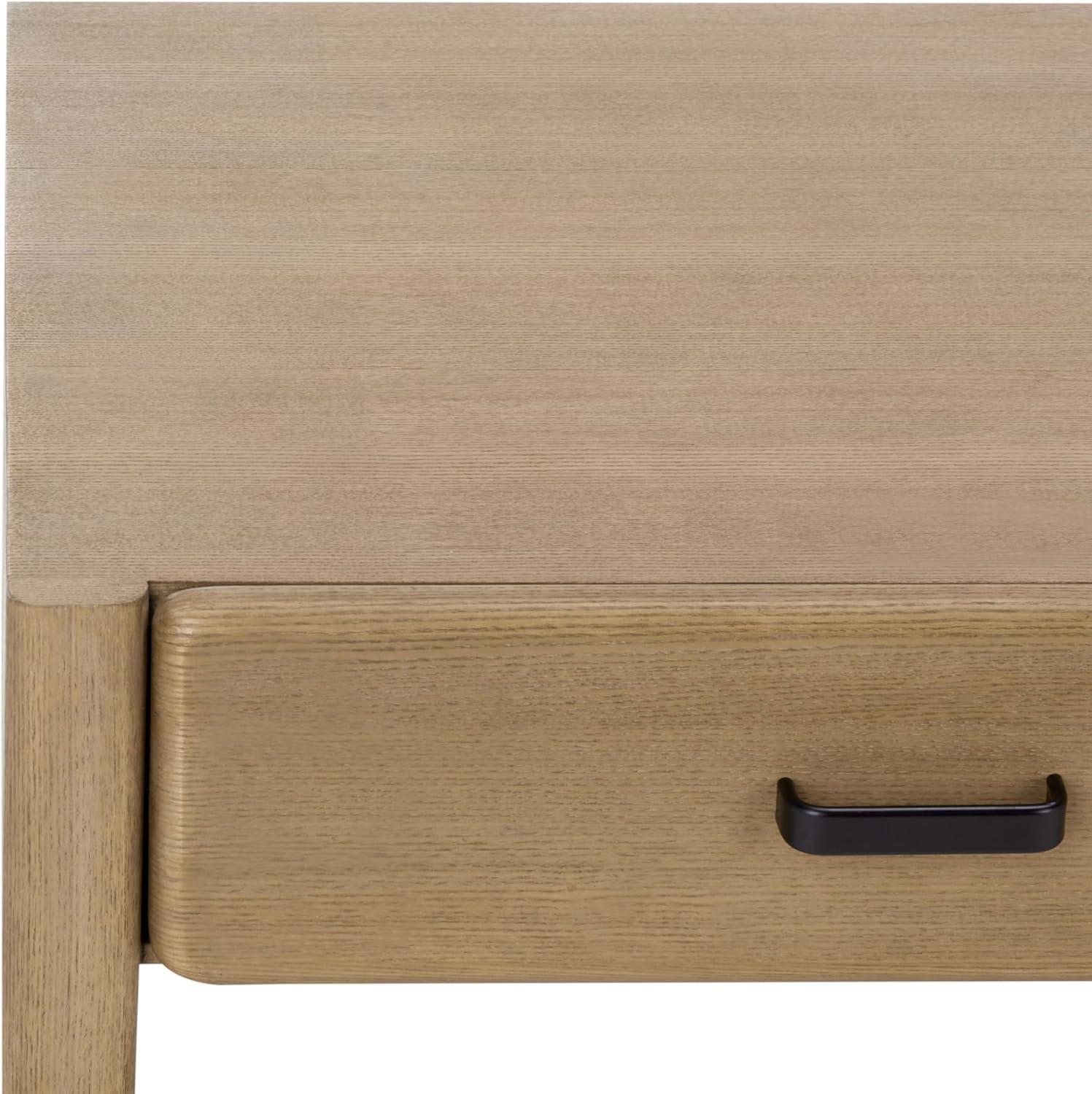 image:imageSAFAVIEH Couture Collection Wynnrosa Natural Coffee Table 2 Drawers for Storage Modern Rectangular Accent Table Fully Assembled SFV3008ANatural