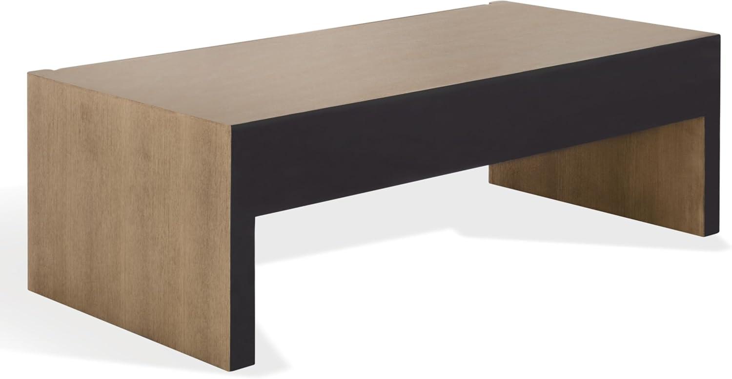 image:imageSAFAVIEH Couture Collection Wynnrosa Natural Coffee Table 2 Drawers for Storage Modern Rectangular Accent Table Fully Assembled SFV3008ANatural