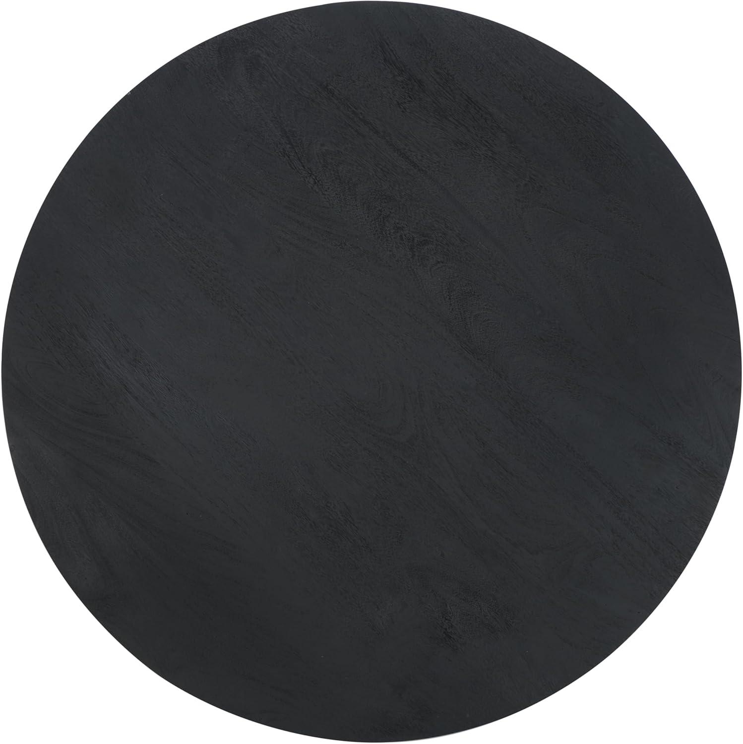 image:imageSAFAVIEH Couture Collection Gabribella White Wash Solid Wood Round Coffee TableBlack