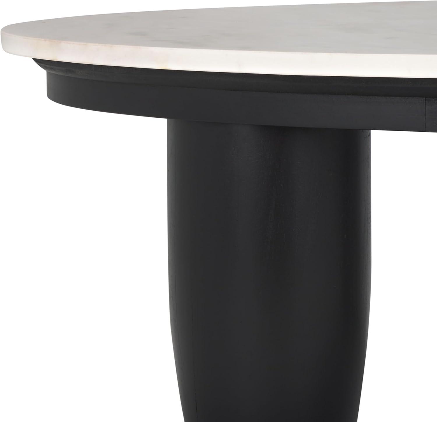image:imageSAFAVIEH Couture Collection Hobbes Black Solid WoodMarble Top Coffee TableBlackWhite