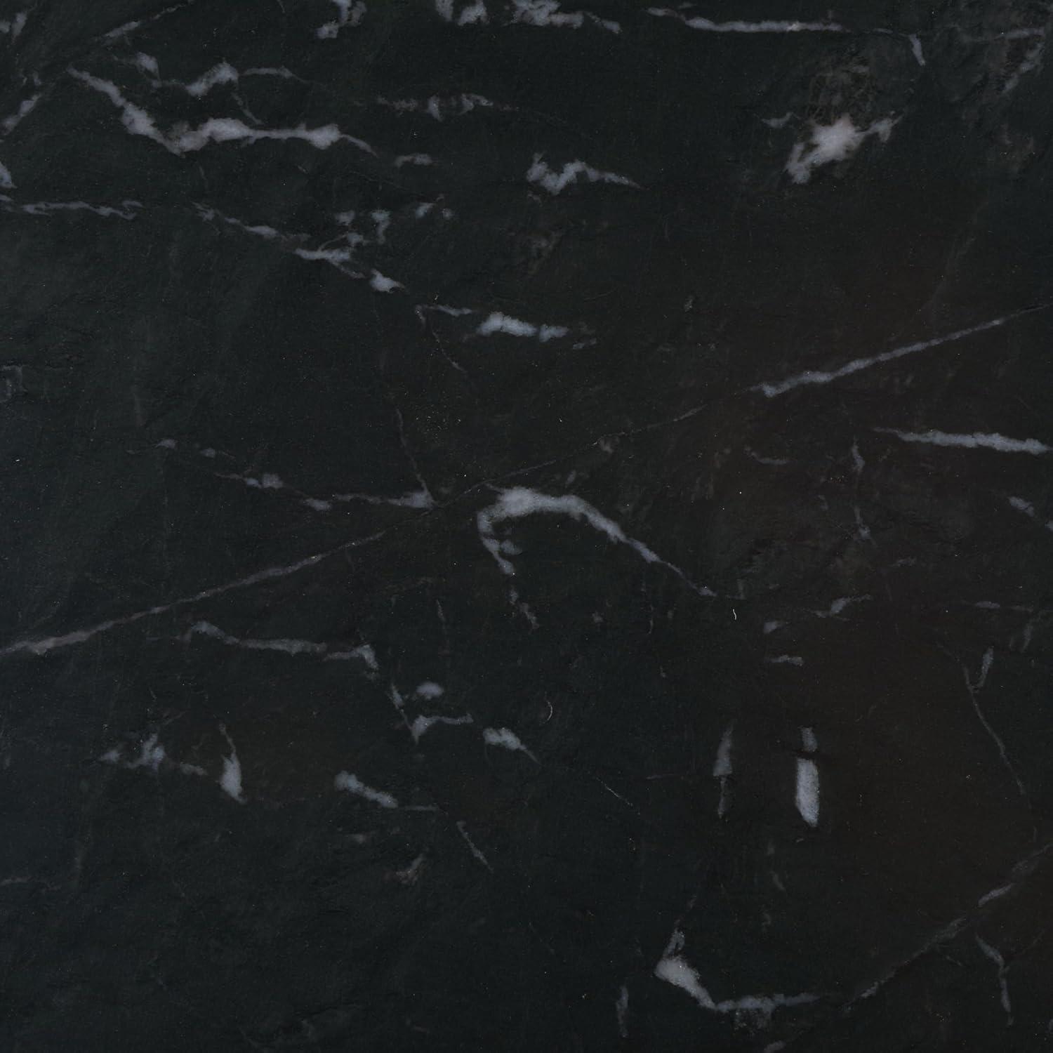 image:imageSAFAVIEH Couture Collection Tylee Brown Solid WoodMarble Coffee TableBlackBlack