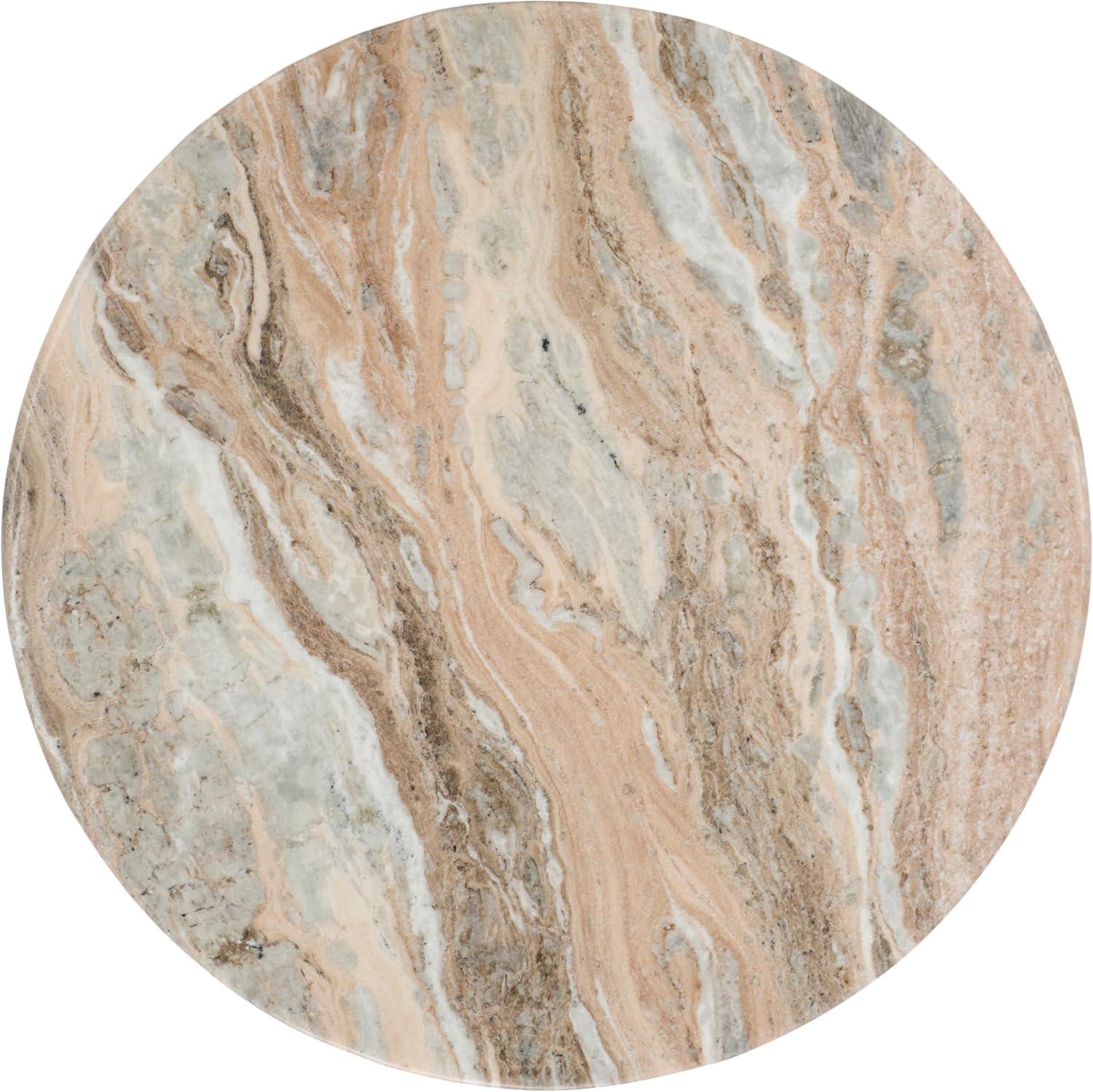 image:imageSAFAVIEH Couture Collection Tylee Brown Solid WoodMarble Coffee TableBrownNatural