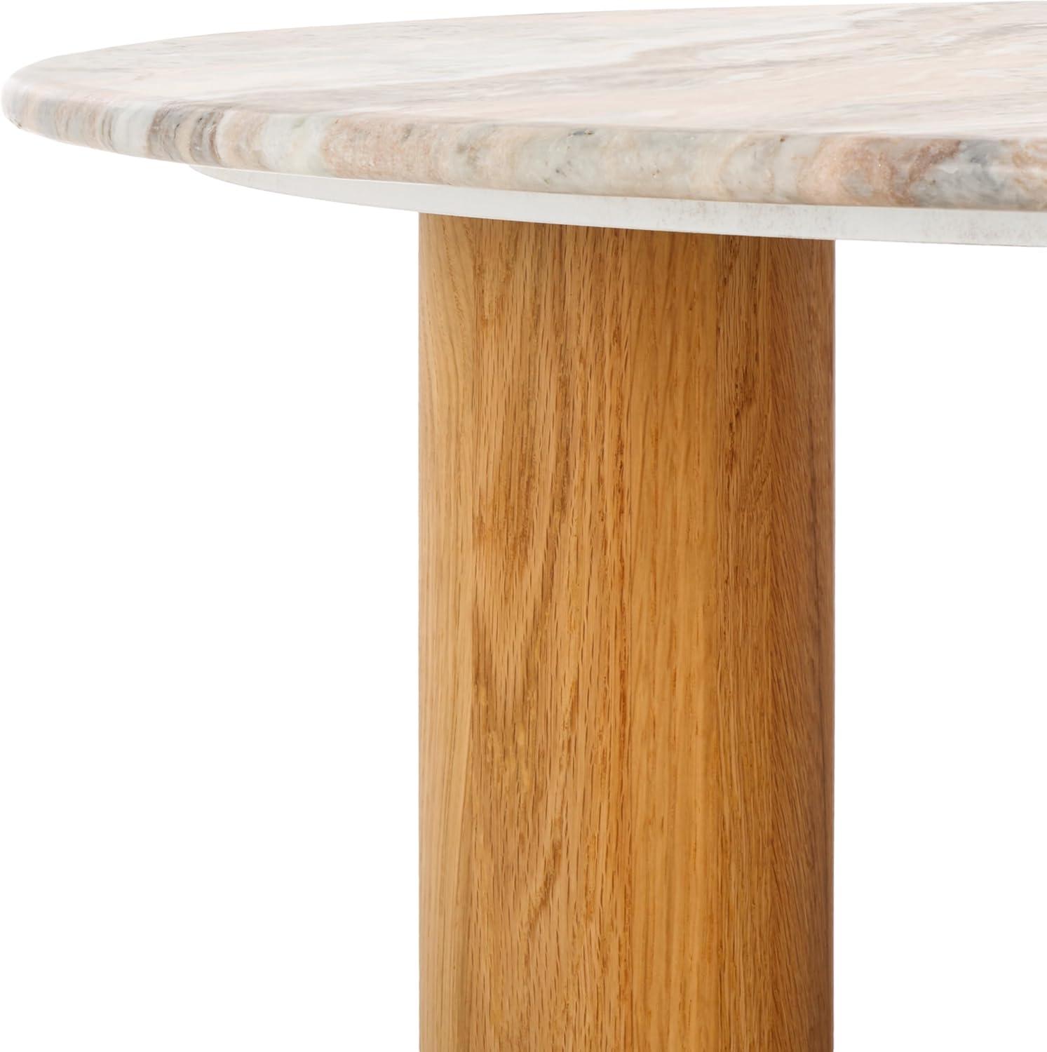 image:imageSAFAVIEH Couture Collection Tylee Brown Solid WoodMarble Coffee TableBrownNatural