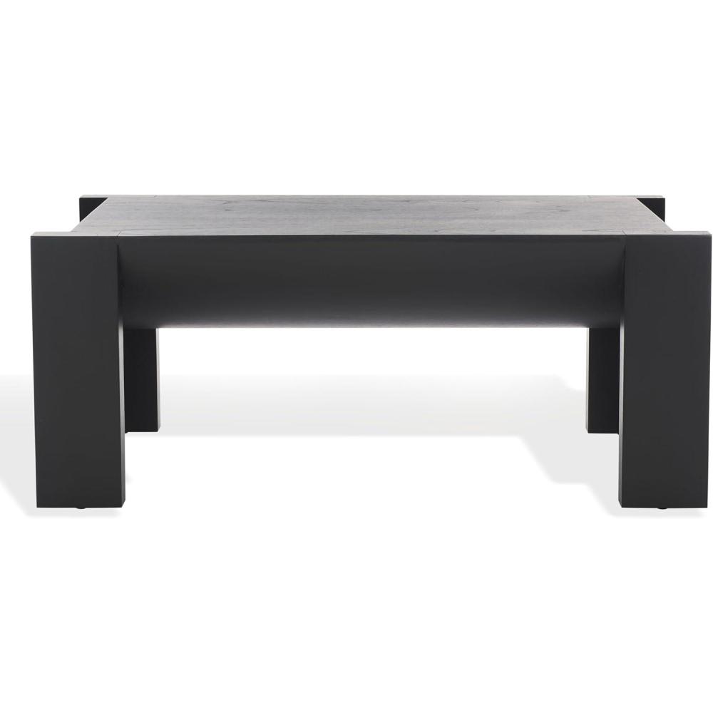 image:imageSAFAVIEH Couture Collection  Jessandria Natural Brown Rectangular Coffee Table Modern Fully Assembled Accent Cocktail Table SFV7720ABlack