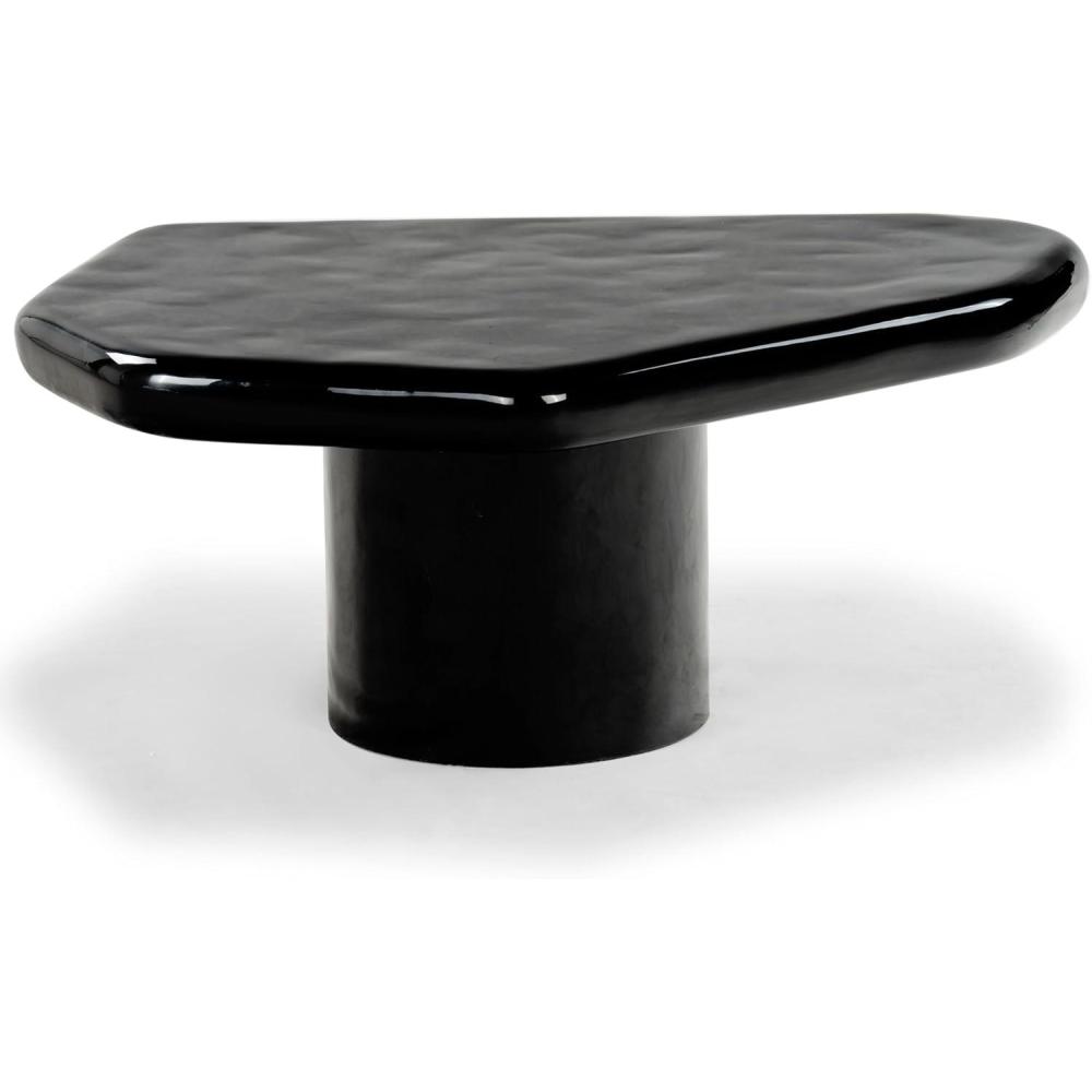 image:imageSAFAVIEH Couture Collection  Rhianna White Concrete Coffee Table Sculptural Modern Accent Table Contemporary Design SFV2609ABlack