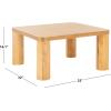 SAFAVIEH Aldous Square COF1501 Coffee Table, 32″ W x 32″ D x 16″ H, Natural(Natural)