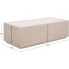 SAFAVIEH Couture Collection – Alanabella Sand & White Marble Coffee Table, Rectangular Accent Table, Modern Design, Fully Assembled (SFV5552A)(Sand/White)