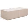 SAFAVIEH Couture Collection – Alanabella Sand & White Marble Coffee Table, Rectangular Accent Table, Modern Design, Fully Assembled (SFV5552A)(Sand/White)