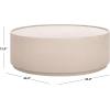 SAFAVIEH Couture Collection – Alanabella Sand & White Marble Coffee Table, Round Accent Table, Modern Design, Fully Assembled (SFV5553A)(Sand/White)