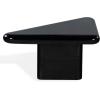 SAFAVIEH Couture Collection – Bellalynn Black Concrete Coffee Table, 30″ Triangle Accent Table, Modern High Gloss Design (SFV2618A)(Black)