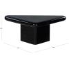 SAFAVIEH Couture Collection – Bellalynn Black Concrete Coffee Table, 30″ Triangle Accent Table, Modern High Gloss Design (SFV2618A)(Black)