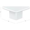 SAFAVIEH Couture Collection – Bellalynn Black Concrete Coffee Table, 30″ Triangle Accent Table, Modern High Gloss Design (SFV2618A)(White)