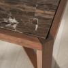 SAFAVIEH Couture Collection – Bernardi Walnut & Brown Marble Top Coffee Table with Solid Wood Base, Modern Accent Cocktail Table (SFV9744B)(Walnut/Brown)