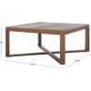 SAFAVIEH Couture Collection – Bernardi Walnut & Brown Marble Top Coffee Table with Solid Wood Base, Modern Accent Cocktail Table (SFV9744B)(Walnut/Brown)