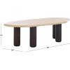 SAFAVIEH Couture Collection – Celestyn Travertine Top Coffee Table with Walnut Solid Wood Legs, Modern Accent Cocktail Table (SFV9737A)(Travertine/Walnut)