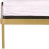 SAFAVIEH Couture Collection – Dominic Cast Brass & Clear Glass Rectangular Coffee Table, Modern Accent Cocktail Table (SFV7918A)(Brass/Clear)