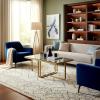 SAFAVIEH Couture Collection – Dominic Cast Brass & Clear Glass Rectangular Coffee Table, Modern Accent Cocktail Table (SFV7918A)(Brass/Clear)