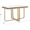 SAFAVIEH Couture Collection – Dominic Cast Brass & Clear Glass Rectangular Coffee Table, Modern Accent Cocktail Table (SFV7918A)(Brass/Clear)