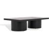 SAFAVIEH Couture Collection – Falynn Black Rectangular Solid Wood Coffee Table, Modern Sculptural Accent Table (SFV2310B)(Black)