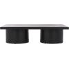 SAFAVIEH Couture Collection – Falynn Black Rectangular Solid Wood Coffee Table, Modern Sculptural Accent Table (SFV2310B)(Black)