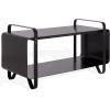 SAFAVIEH Couture Collection – Fioretti Modern Black Metal Coffee Table with Open Shelf Storage (SFV9560A)(Black)