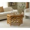 SAFAVIEH Couture Collection – Frederica Rattan & Seagrass Hexagon Coffee Table, Handwoven Natural Fiber Living Room Accent, Fully Assembled (CWK2037A)(Natural)