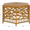 SAFAVIEH Couture Collection – Frederica Rattan & Seagrass Hexagon Coffee Table, Handwoven Natural Fiber Living Room Accent, Fully Assembled (CWK2037A)(Natural)