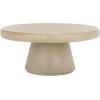 SAFAVIEH Couture Collection – Hayleen Light Grey Round Concrete Coffee Table, Modern Indoor/Outdoor Accent Table (SFV2603A)(Light Grey)