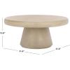 SAFAVIEH Couture Collection – Hayleen Light Grey Round Concrete Coffee Table, Modern Indoor/Outdoor Accent Table (SFV2603A)(Light Grey)