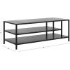 SAFAVIEH Couture Collection – Hodge Black Metal 3-Shelf Coffee Table, Modern Open Storage Cocktail Table (SFV9558A)(Black)