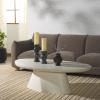 SAFAVIEH Couture Collection – Jabrielle Ivory Concrete Coffee Table, Modern Indoor/Outdoor Accent Table (SFV2601A)(Ivory)